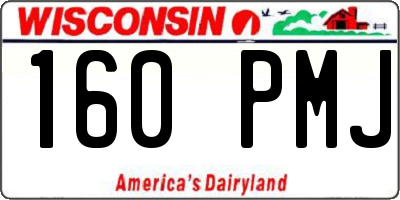WI license plate 160PMJ