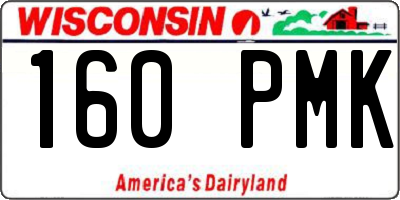 WI license plate 160PMK