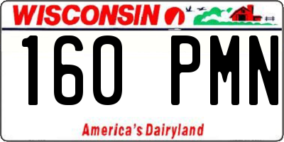 WI license plate 160PMN