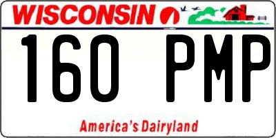 WI license plate 160PMP