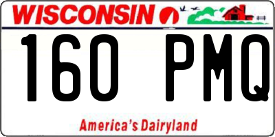 WI license plate 160PMQ