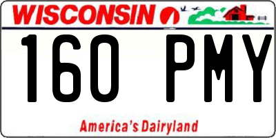 WI license plate 160PMY