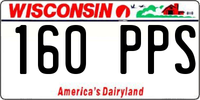 WI license plate 160PPS
