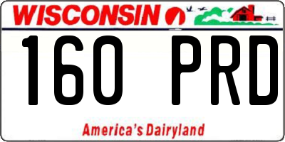 WI license plate 160PRD
