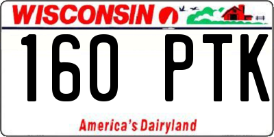 WI license plate 160PTK
