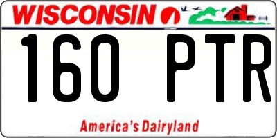 WI license plate 160PTR