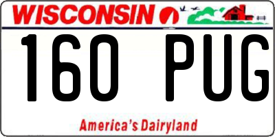 WI license plate 160PUG