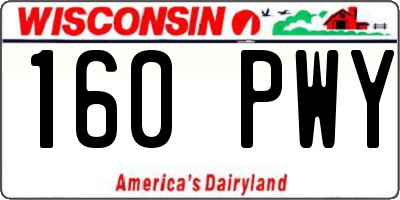 WI license plate 160PWY