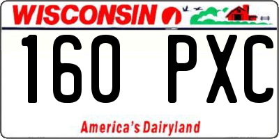 WI license plate 160PXC