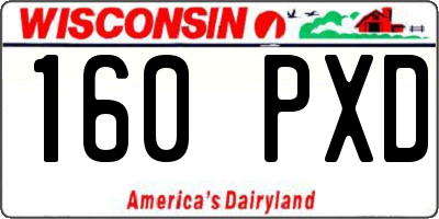 WI license plate 160PXD