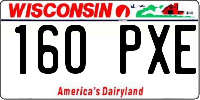 WI license plate 160PXE