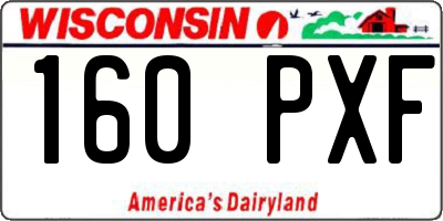 WI license plate 160PXF