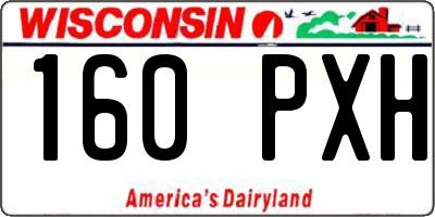 WI license plate 160PXH