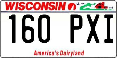 WI license plate 160PXI