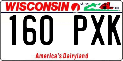 WI license plate 160PXK