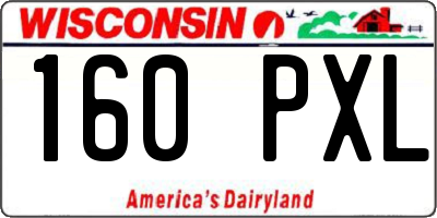 WI license plate 160PXL