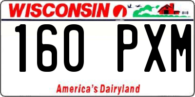WI license plate 160PXM