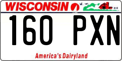 WI license plate 160PXN