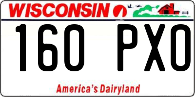 WI license plate 160PXO