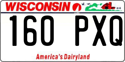 WI license plate 160PXQ