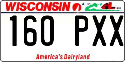 WI license plate 160PXX
