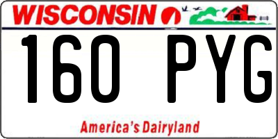 WI license plate 160PYG