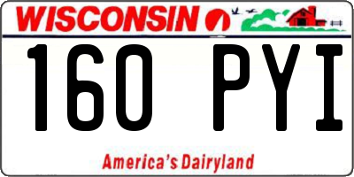 WI license plate 160PYI