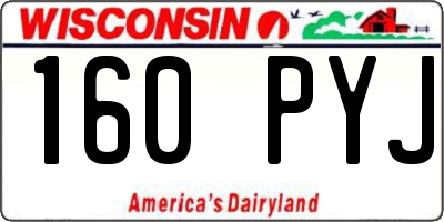 WI license plate 160PYJ