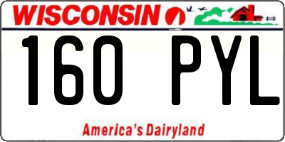 WI license plate 160PYL
