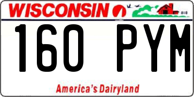 WI license plate 160PYM