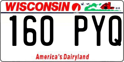 WI license plate 160PYQ