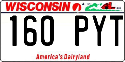 WI license plate 160PYT