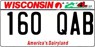 WI license plate 160QAB