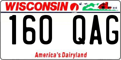 WI license plate 160QAG