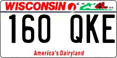 WI license plate 160QKE