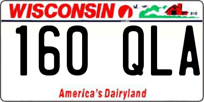 WI license plate 160QLA