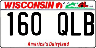 WI license plate 160QLB