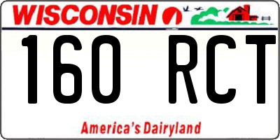 WI license plate 160RCT
