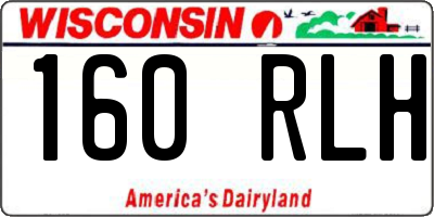 WI license plate 160RLH