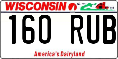 WI license plate 160RUB