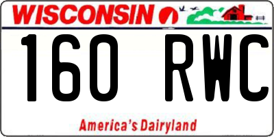 WI license plate 160RWC