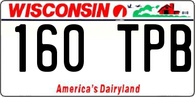 WI license plate 160TPB