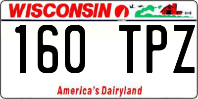 WI license plate 160TPZ