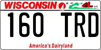 WI license plate 160TRD