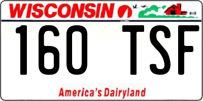 WI license plate 160TSF