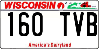 WI license plate 160TVB