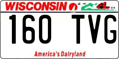 WI license plate 160TVG