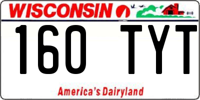 WI license plate 160TYT