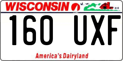 WI license plate 160UXF