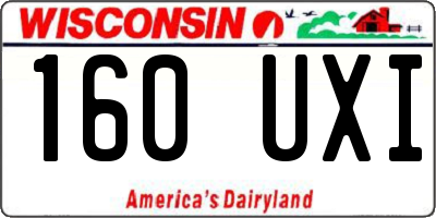 WI license plate 160UXI